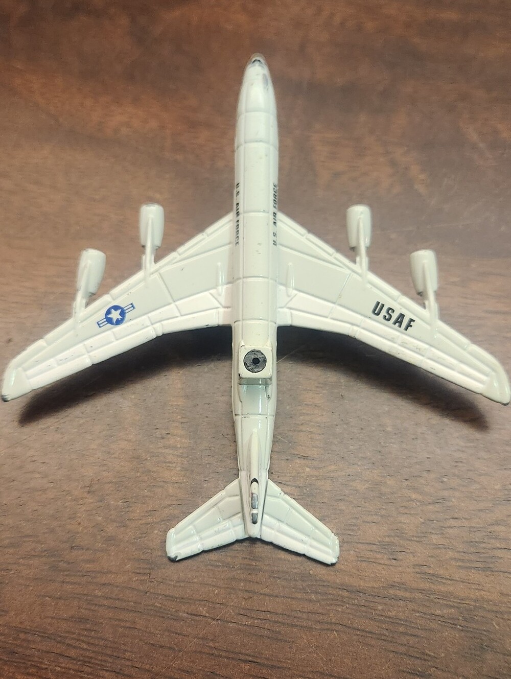 Die-Cast USAF White Military Jet Toy
